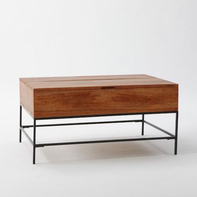 Industrial Storage Coffee Table, Small (36"), Cafe