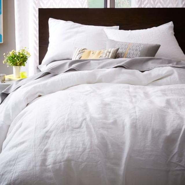 Belgian Linen Duvet Cover - Queen White