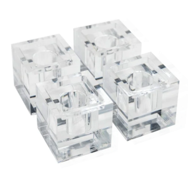 Acrylic Stackable Candle Holders (Set of 4)
