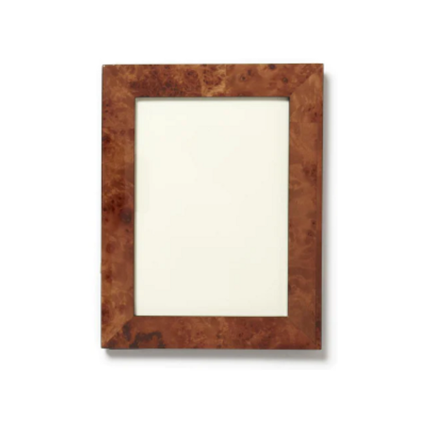 Burled Wood 5" x 7" Photo Frame in Dark Brown