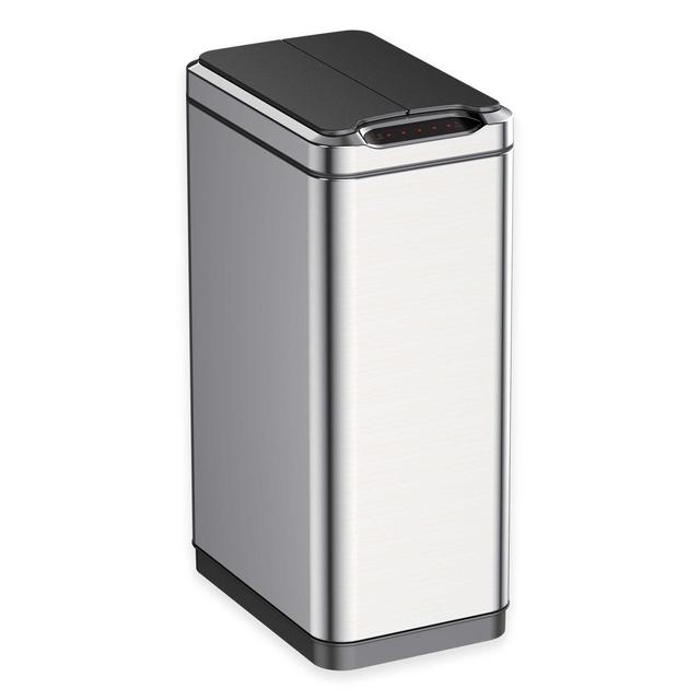 EKO Phantom Stainless Steel Rectangular 50-Liter Sensor Trash Can