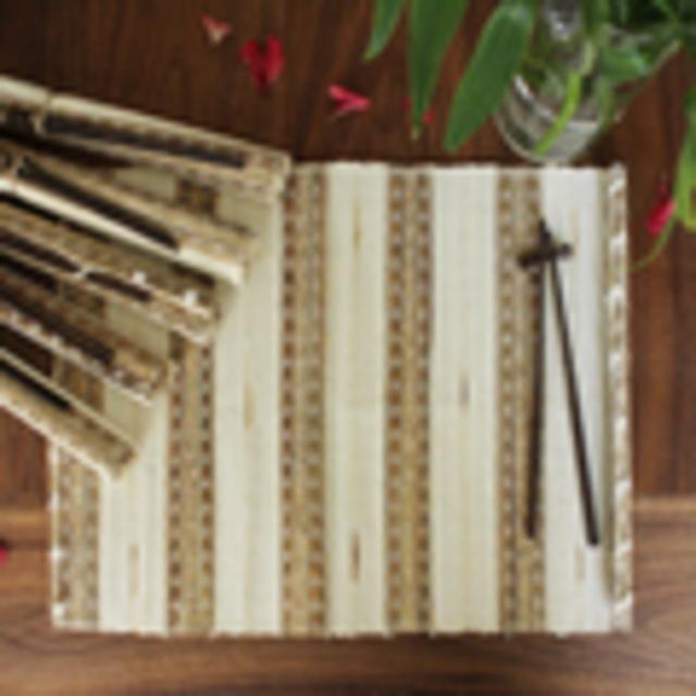 Set of 6 Vetiver Placemats and Chopsticks (Indonesia)