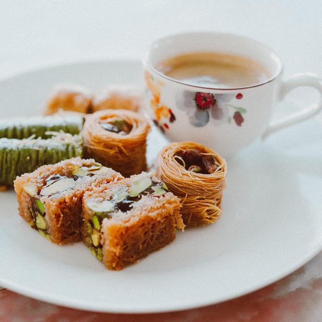 Coffee and Dessert in Santorini