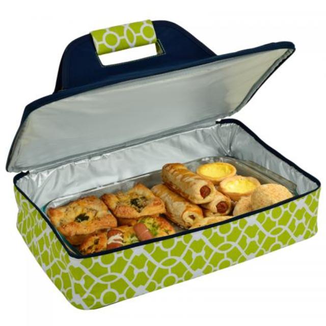 Picnic at Ascot Insulated Food Carrier - Trellis Green
