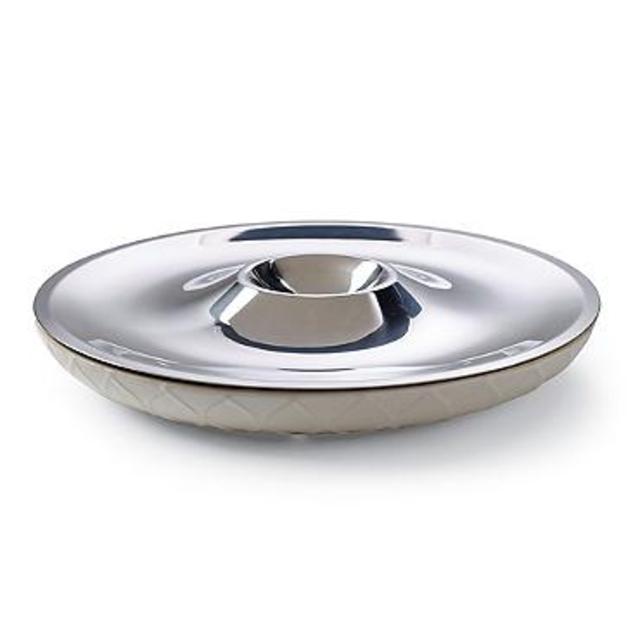 Geo Ceramic Super Chill Dip Server - WHITE