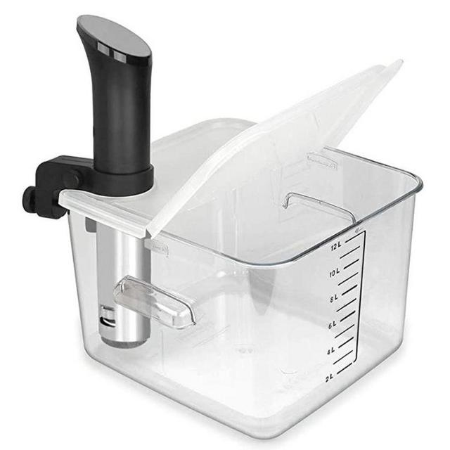 EVERIE Collapsible Hinged Lid Compatible with Anova Nano 750w, 800w, 900w, AN500-US00 1000w and 12,18,22 Quart Rubbermaid Container (Corner Mount)