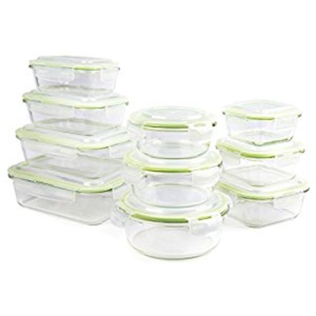 Zenware 20 Piece Microwave Safe Glass Food Storage Container Set 10 Lids / 10 Containers)