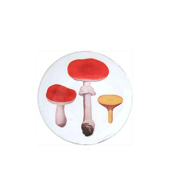 ASTIER DE VILLATTE JOHN DERIAN DINNER PLATE RED MUSHROOMS