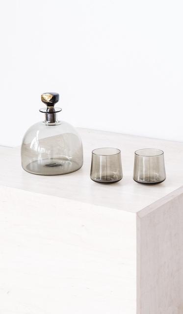 Hand Blown Glass Decanter and Cups