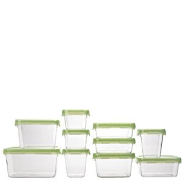 OXO Good Grips 20-Piece LockTop Container Set with Green Lids