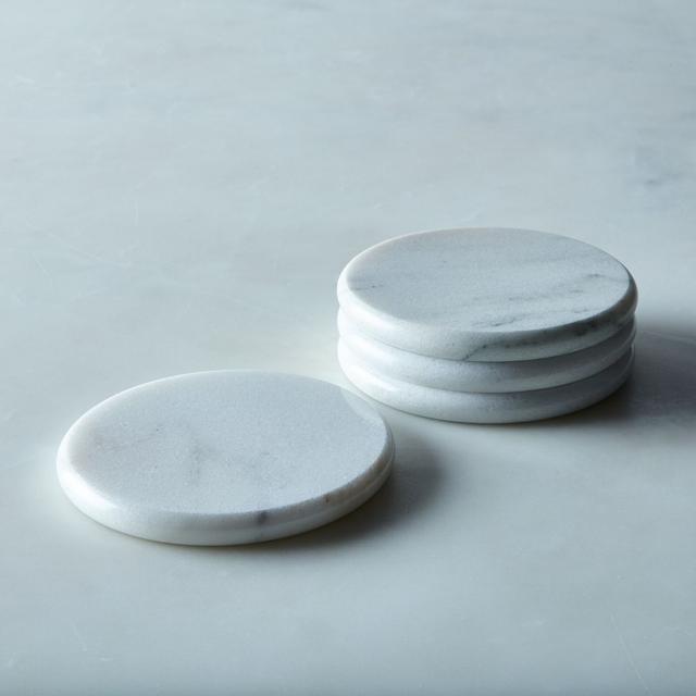 Round Vermont Marble Coasters (Set of 4)