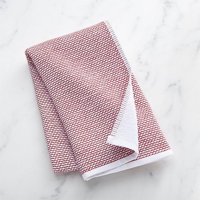 Red Textured Terry Dish Towel