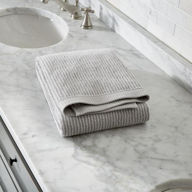 Marimekko Ilta Grey Striped Bath Towel