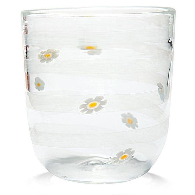 White Margherite Collection Drinking Glasses