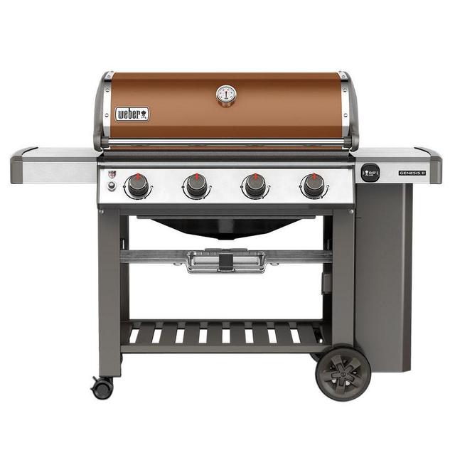 Genesis II E-410 4-Burner Propane Gas Grill in Copper with Built-In Thermometer