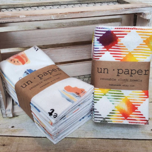 Reusable Paper Towels (set of 15) (Un-Paper via Etsy)