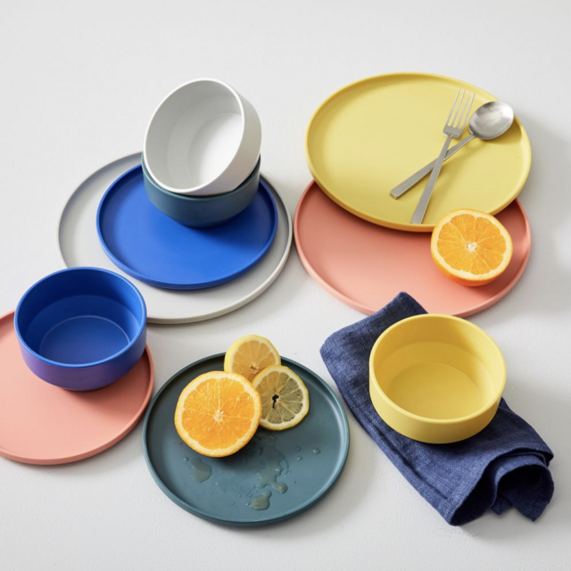 Modern Melamine Dinnerware (4 full sets) (West Elm)