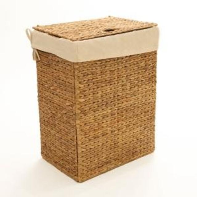 Seville Classics Foldable Water Hyacinth Hamper