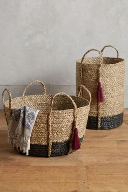 Balinese Tassel Basket