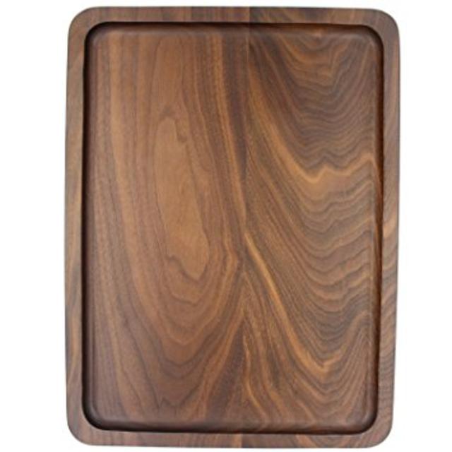 Medium: Bamber Wood Serving Tray, Rectangular, Black Walnut