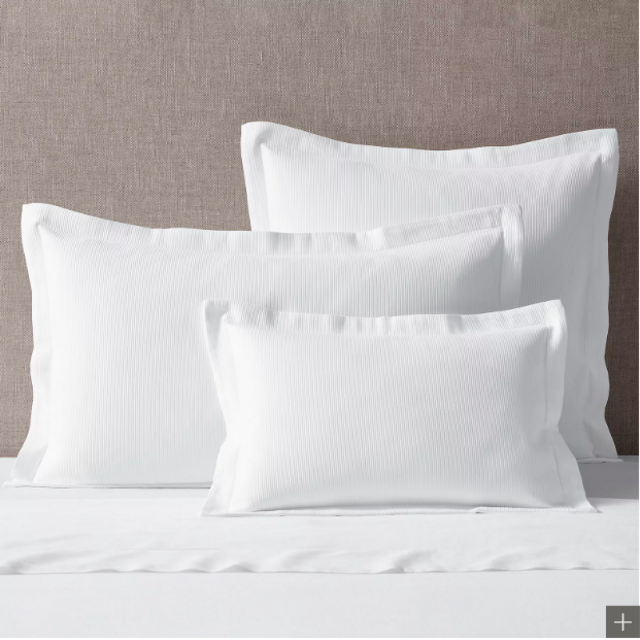 ITALIAN TUXEDO LUXE MATELASSÉ SHAM - KING - WHITE