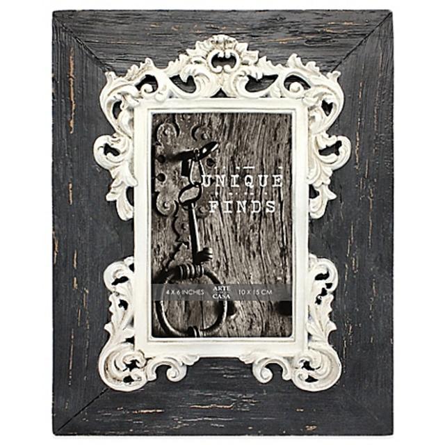 Arte de Casa Argento SC Distressed 4-Inch x 6-Inch Charlotte Frame