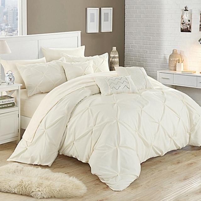 Chic Home Salvatore 10-Piece Queen Comforter Set in Beige