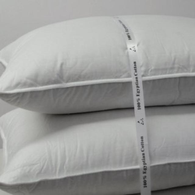 Royal Hotel's Goose Down Pillow - 500 Thread Count Egyptian Cotton , King Size, Firm, Set of 2