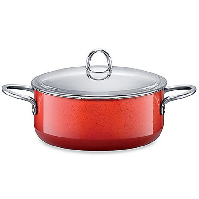 WMF Silit Ceramic 4.5-Quart Covered Low Casserole in Red