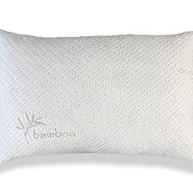 Hypoallergenic Bamboo Pillow - Shredded Memory Foam With Kool-Flow Micro-Vented Bamboo Cover - Hypoallergenic and Dust Mite Resistant (Standard)