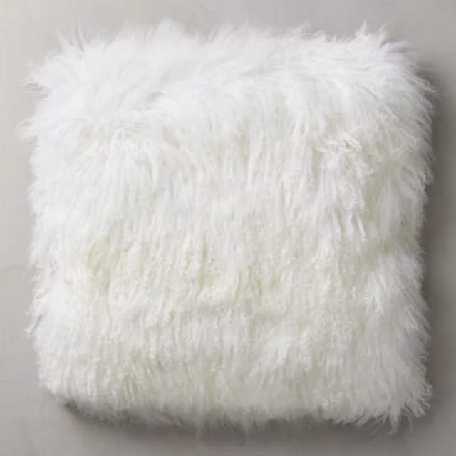 16" x 16" Single-Sided Fox Fur Pillow