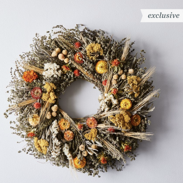 Dried Mixed Marigold Wreath