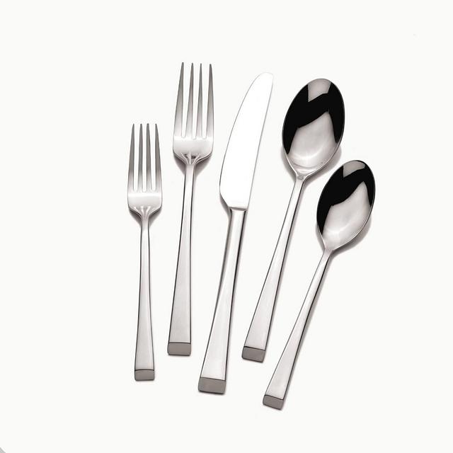 Mikasa Rockford 45-Piece 18/10 Stainless Steel Flatware Set with Serving Utensil Set, Service for 8