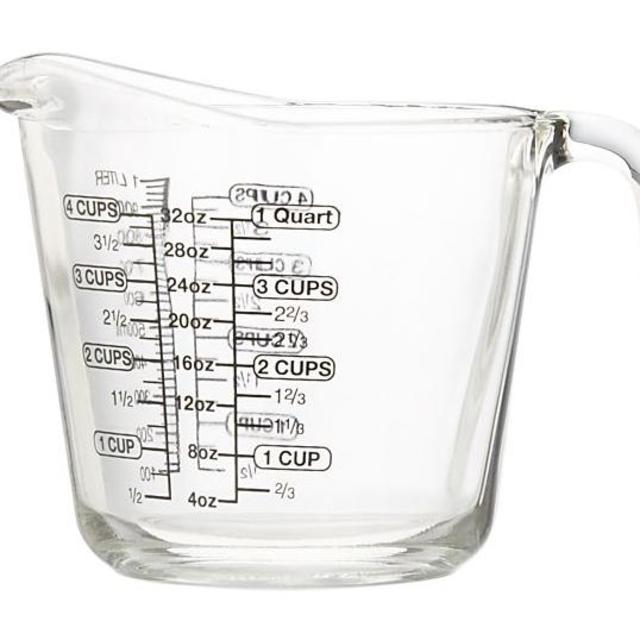 Crate and Barrel Glass Measuring Cup