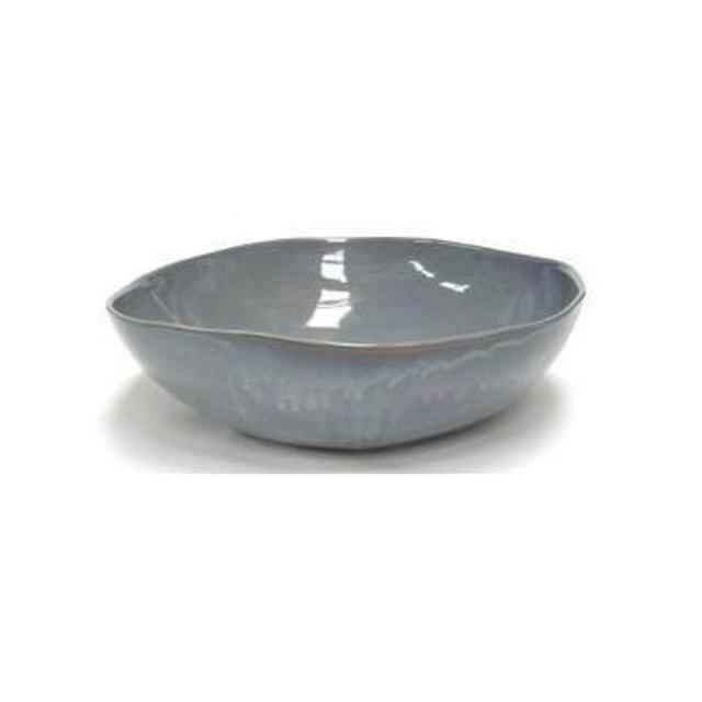 GREY GLOSS SERVING BOWL