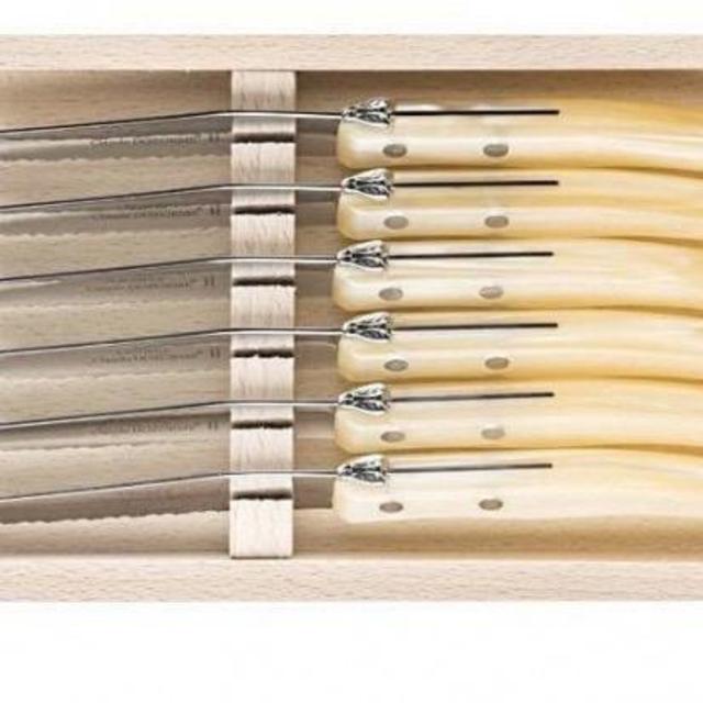 STEAK KNIVES, SET OF 6, MOTHER OF PEARL