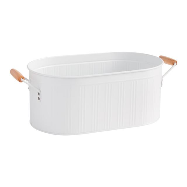 White Galvanized Party Bucket
