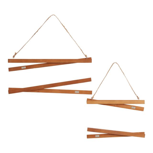 Wood and Jute Magnetic Poster Hanger