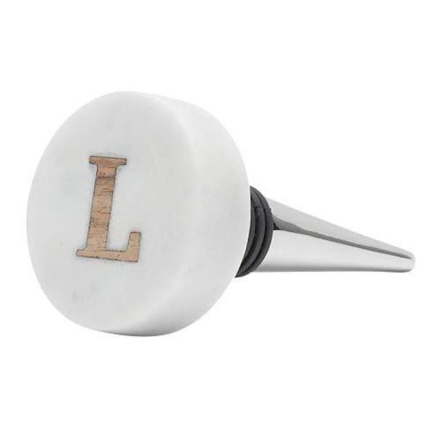 Alphabet Marble Wine Stopper - Letter L