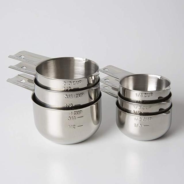 KitchenMade Measuring Cups Stainless Steel 6 Piece Stackable Set