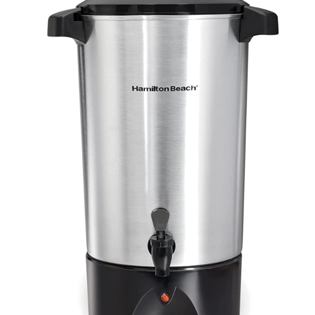 Hamilton Beach 45 Cup Coffee Urn and Hot Beverage Dispenser, Silver