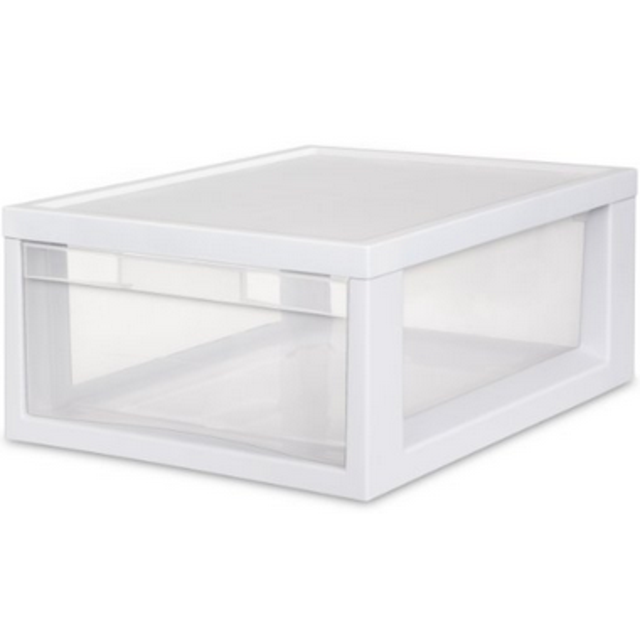 Sterilite 23608006 Medium Modular Drawer Frame, White, 6-Pack