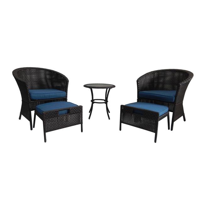 Garden Treasures Sandyfield 5-Piece Steel Patio Conversation Set