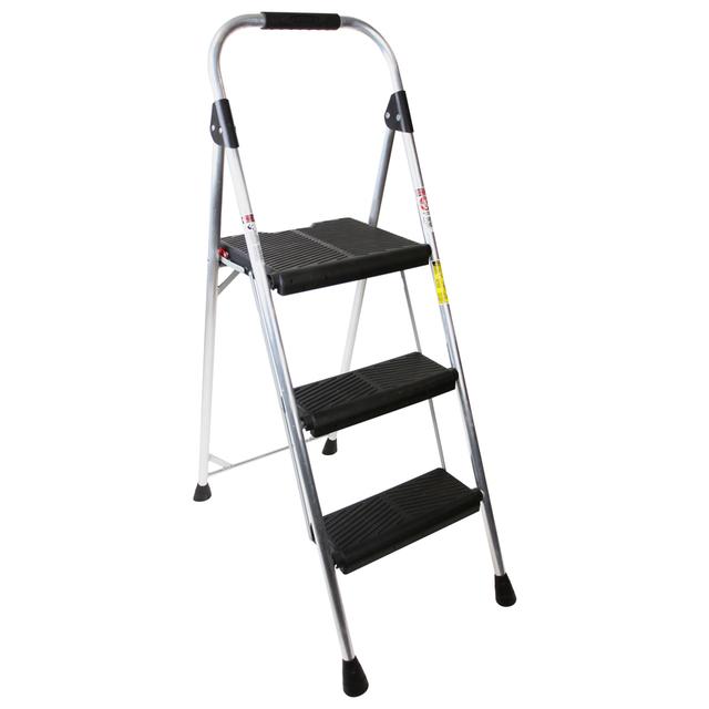 Werner 3-Step Silver Aluminum Step Stool