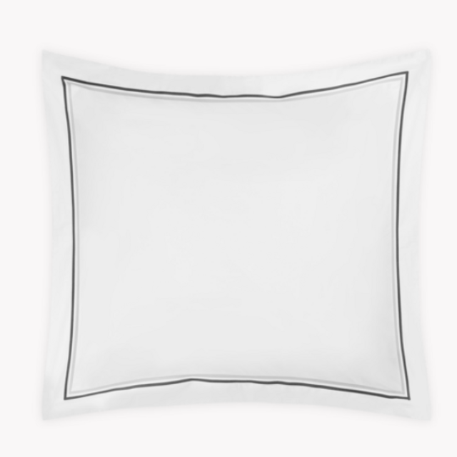 Matouk Essex Euro Shams - Color Charcoal, Euro