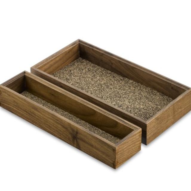 William Sonoma Walnut Modular Drawer Organizers