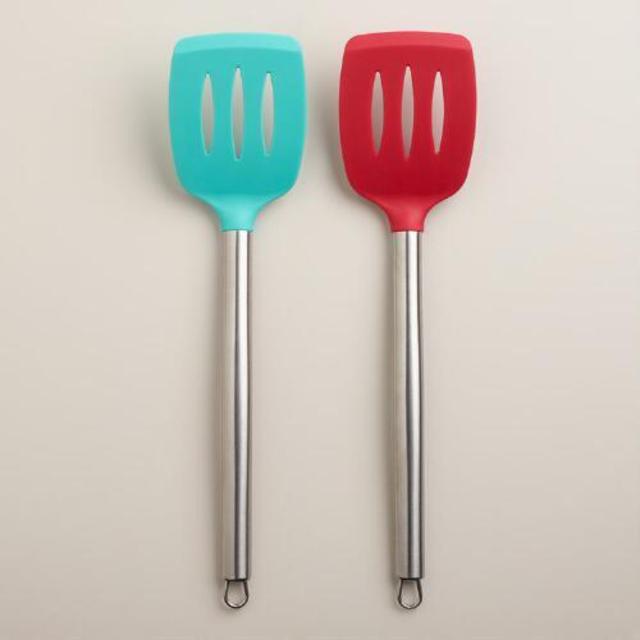 Silicone Slotted Spatulas, Set of 2