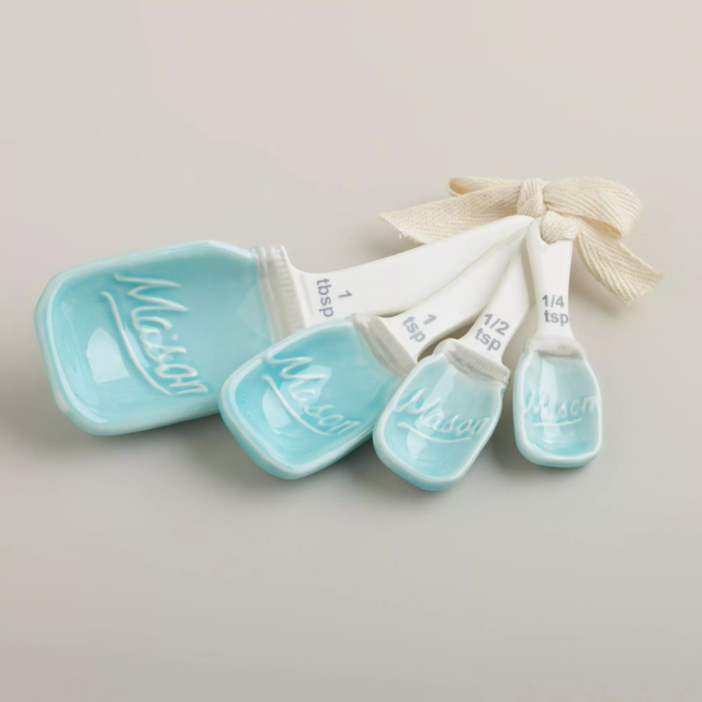 Mason Jar Ceramic Measuring Spoons