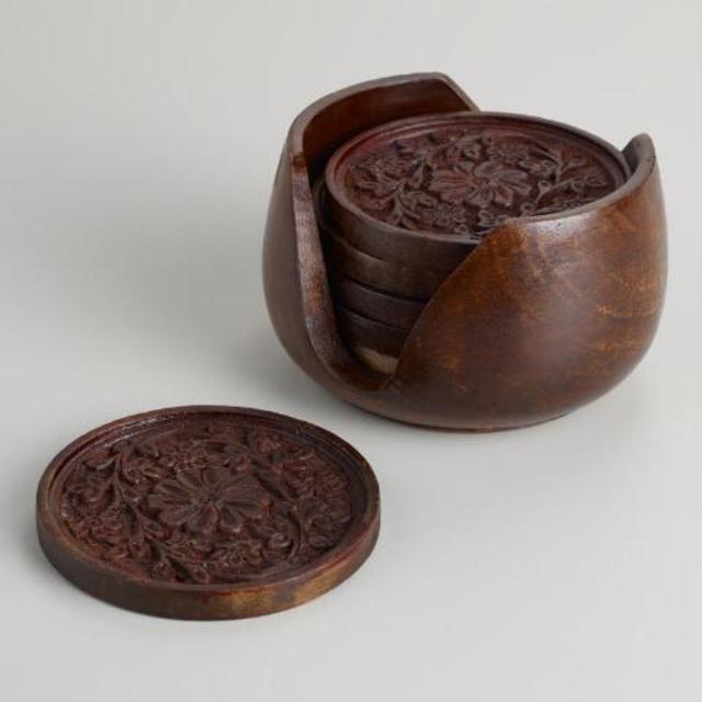 Carved Wood Coasters