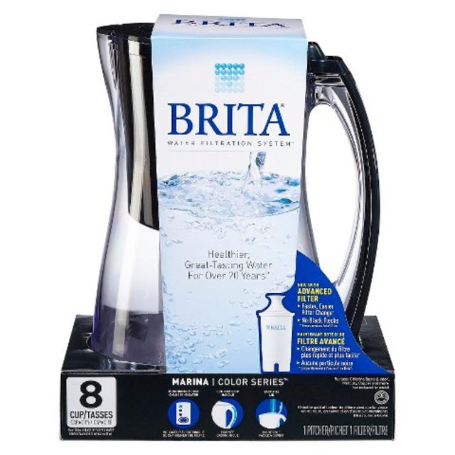 Brita Marina Pitcher - Black/Clear (8cup) product details page
